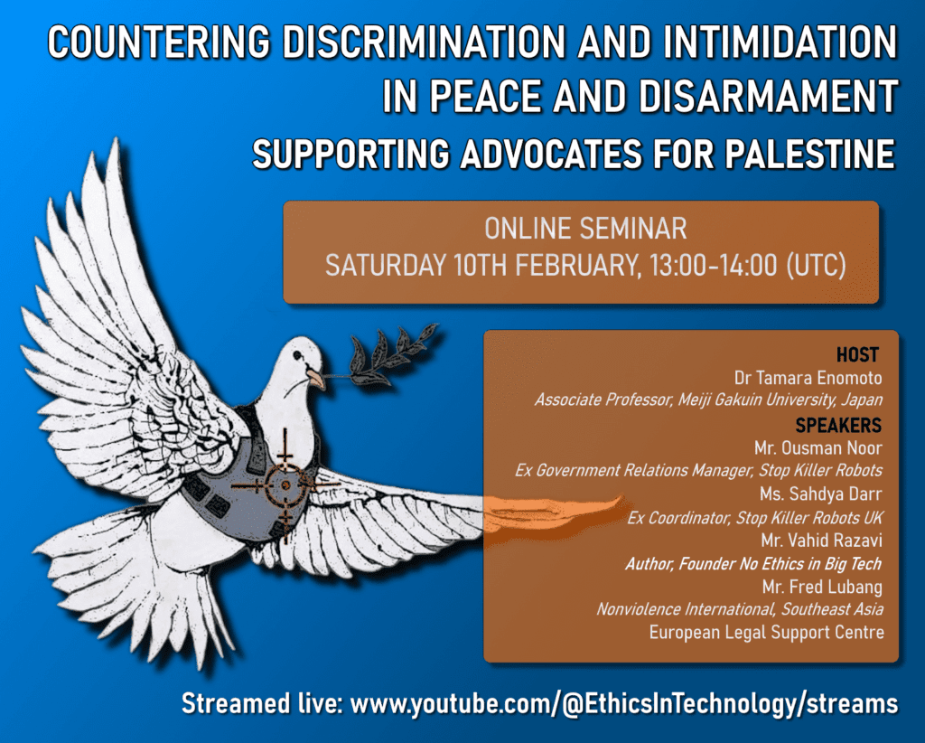 COUNTERING DISCRIMINATION AND INTIMIDATION IN PEACE AND DISARMAMENT: SUPPORTING ADVOCATES FOR PALESTINE